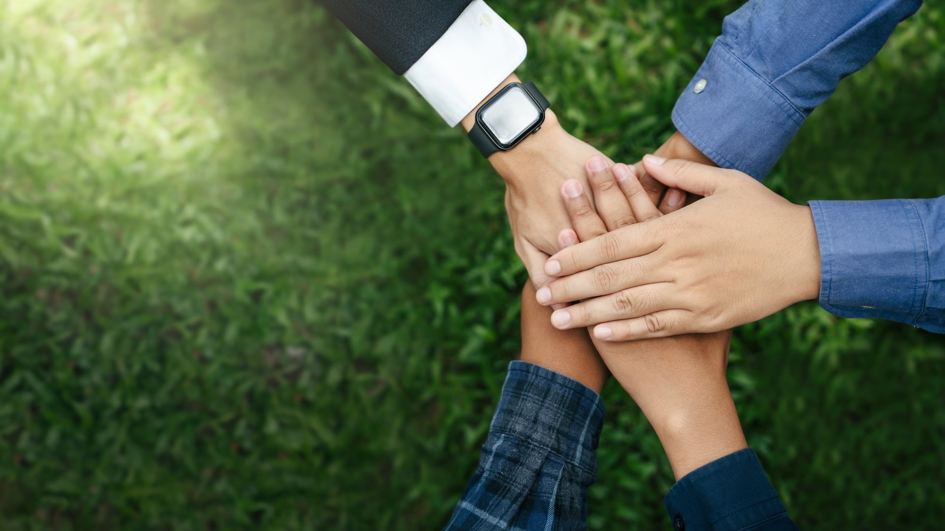 Community members working together